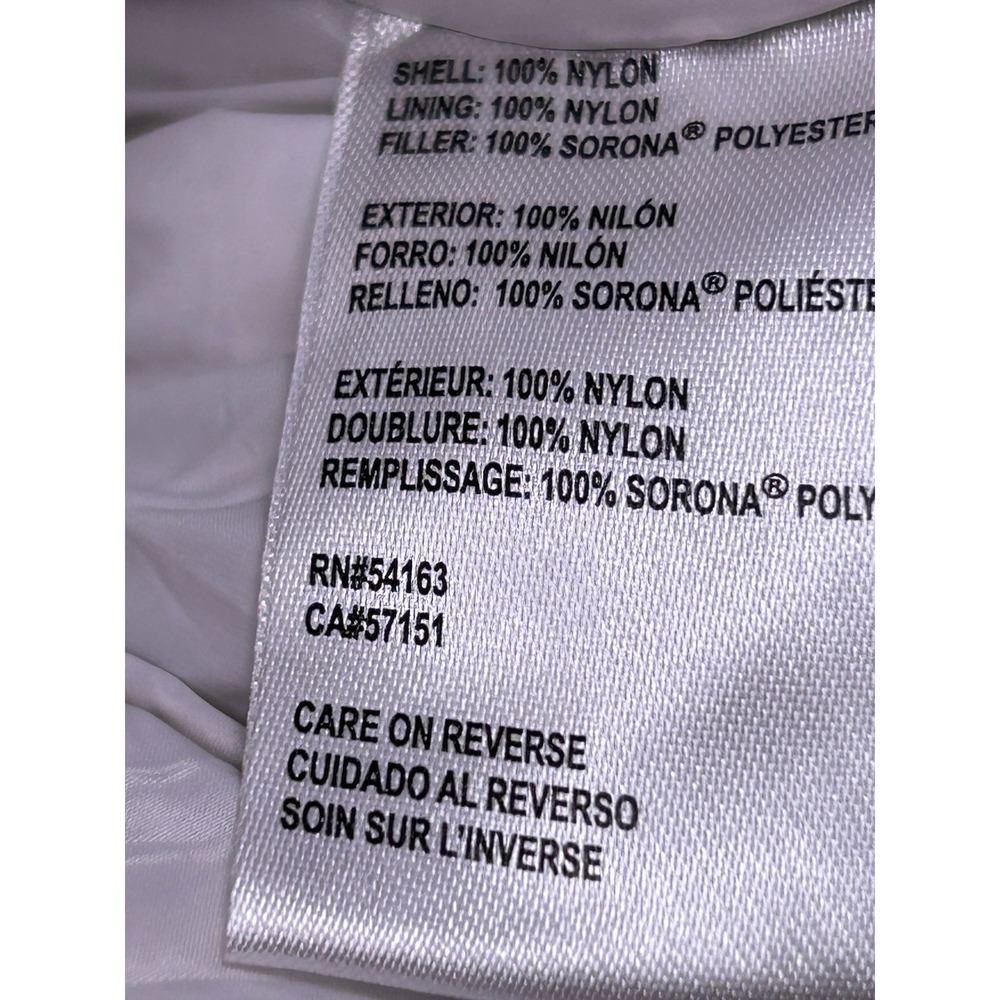 Calvin Klein Puffer Coat High Shine Nylon White Size XS Womens - Picture 8 of 15